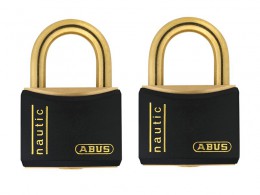 ABUS T84MB/40 40mm Black Nautic Rustproof Padlock Twin Pack Carded £36.99